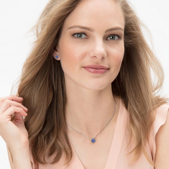 💜 BRIGHTON Twinkle June Birthstone - Alexandrite/ Tanzanite Mini Post Earrings - Picture 7 of 10